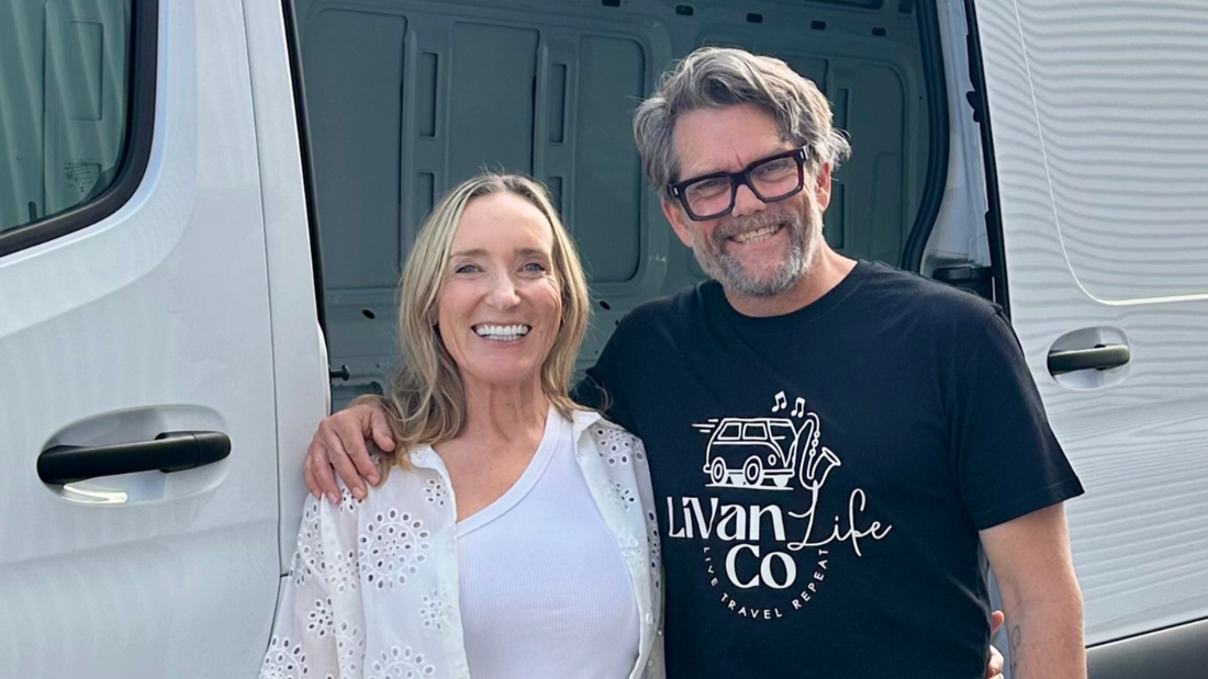 Couple with Mercedes Sprinter Van in background